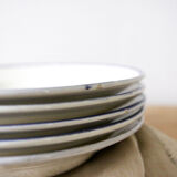 Lot d'assiettes bleues Lonchamp