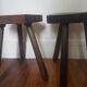Set of 2 tripod stools