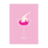Illustration-pink champagne A4 size, 21X 29.7 cm