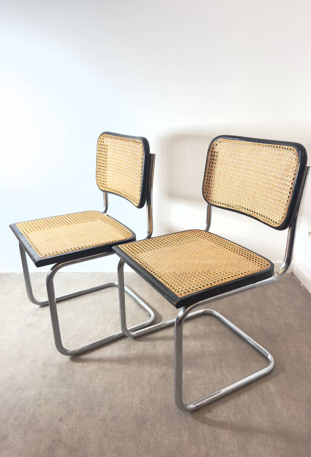 Paire de chaises Cesca B32 Marcel Breuer Made in Italy