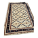 Tapis persan tissé main blanc motifs bleu fonçé