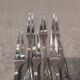 6 silver-plated metal snail forks by silversmith Ercuis, laurel wreath LXVI
