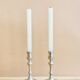 Pair of Pioneer EPNS silver-plated nickel candlesticks