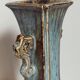 Chinese bottle soliflore vase with flambé enamel