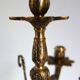 Pair of cherub candle holders in gilded bronze, early 20th century.