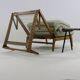 Midcentury french design fauteuil / day bed by George Tigien