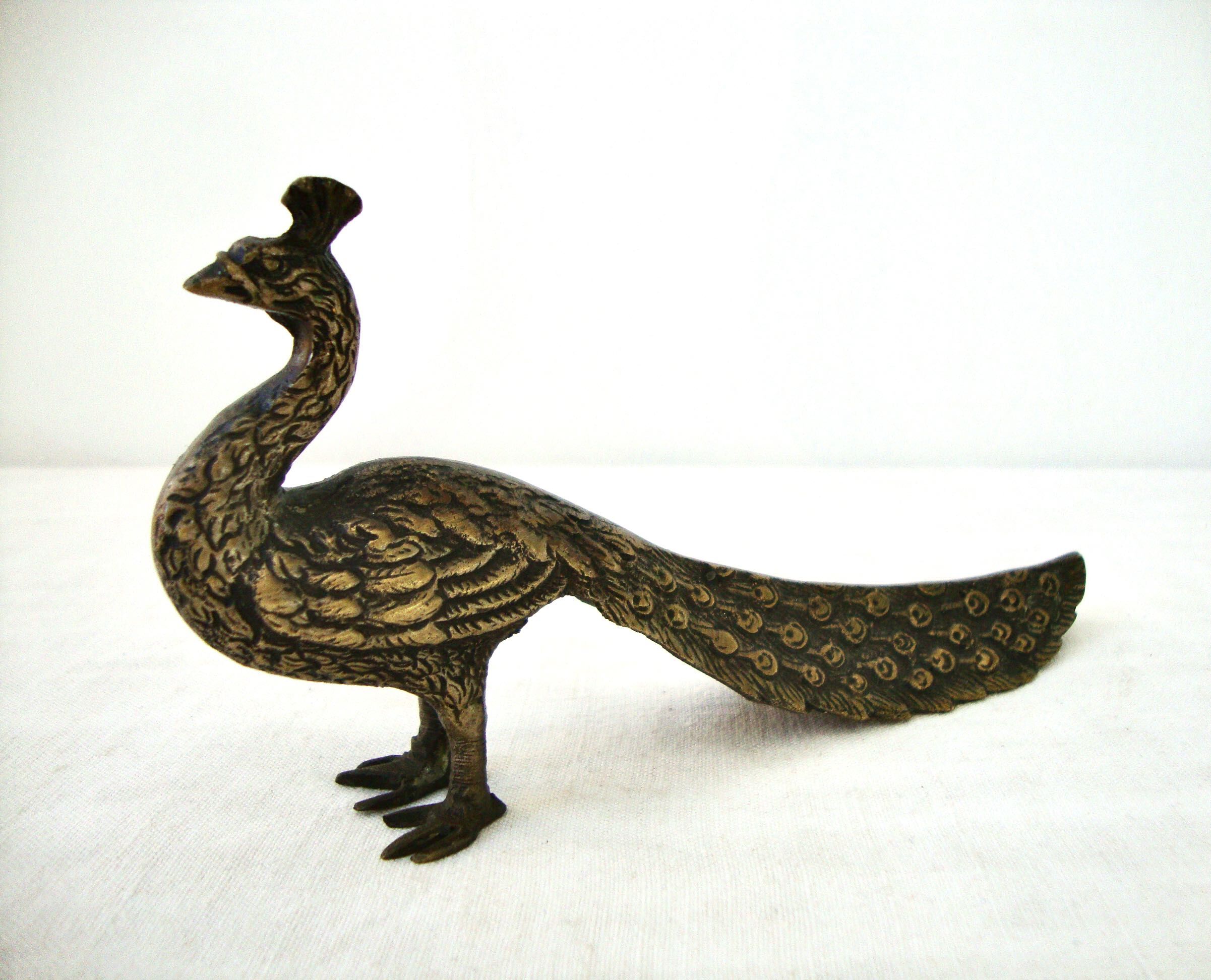 Brass peacock