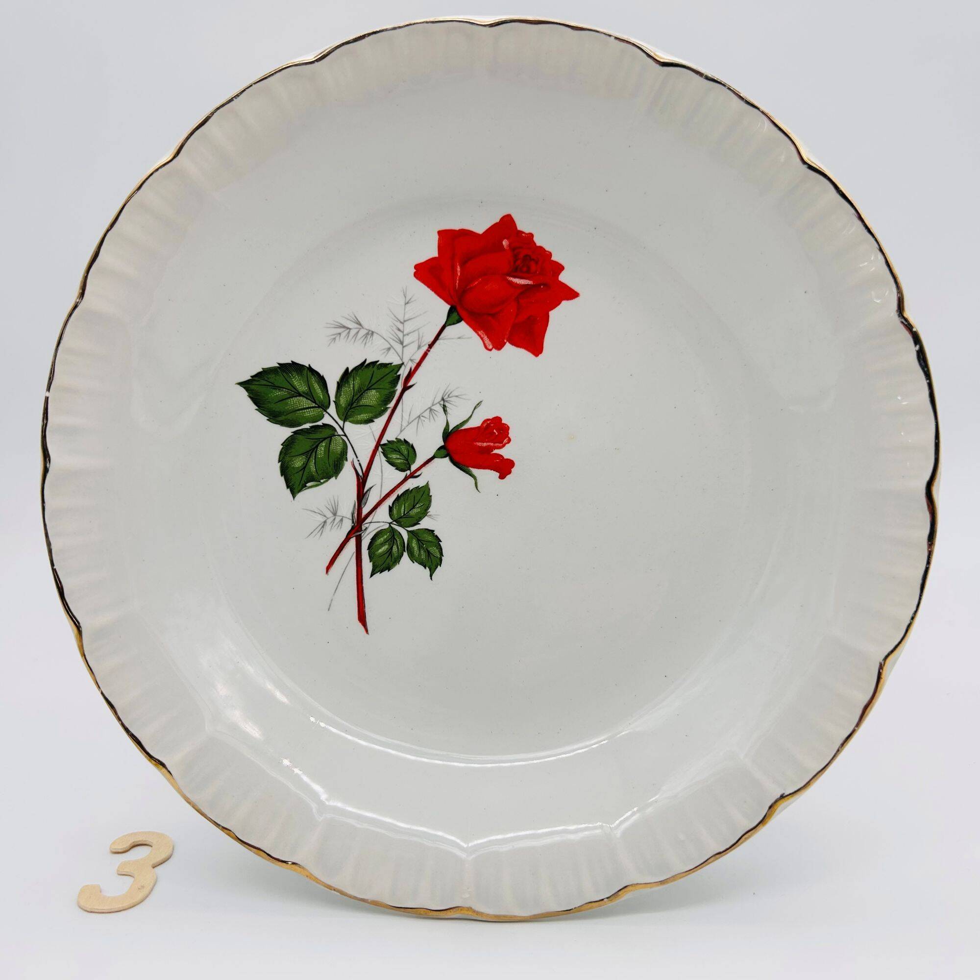 6 Vintage deep plates. Digoin & Sarreguemines, Sevigné model.