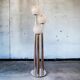 Mazzega chrome and Murano glass floor lamp, 1970s