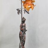Brown patina table lamp