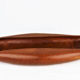 Scandinavian cut in vintage carved teak 1960
