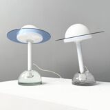 Pair of "Plutone" glass table lamps, model 2701, by Daniela Puppa for Fontana Arte, Italy, 1981