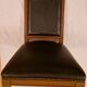 Antique Louis XVI style chair in solid wood and patinated leather.