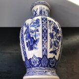 Former vase Delft ceramics white decor blue vintage mill