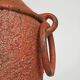 Monumental sun vase "Fat Lava" from the mid-century, with a rare movable ceramic handle handmade.