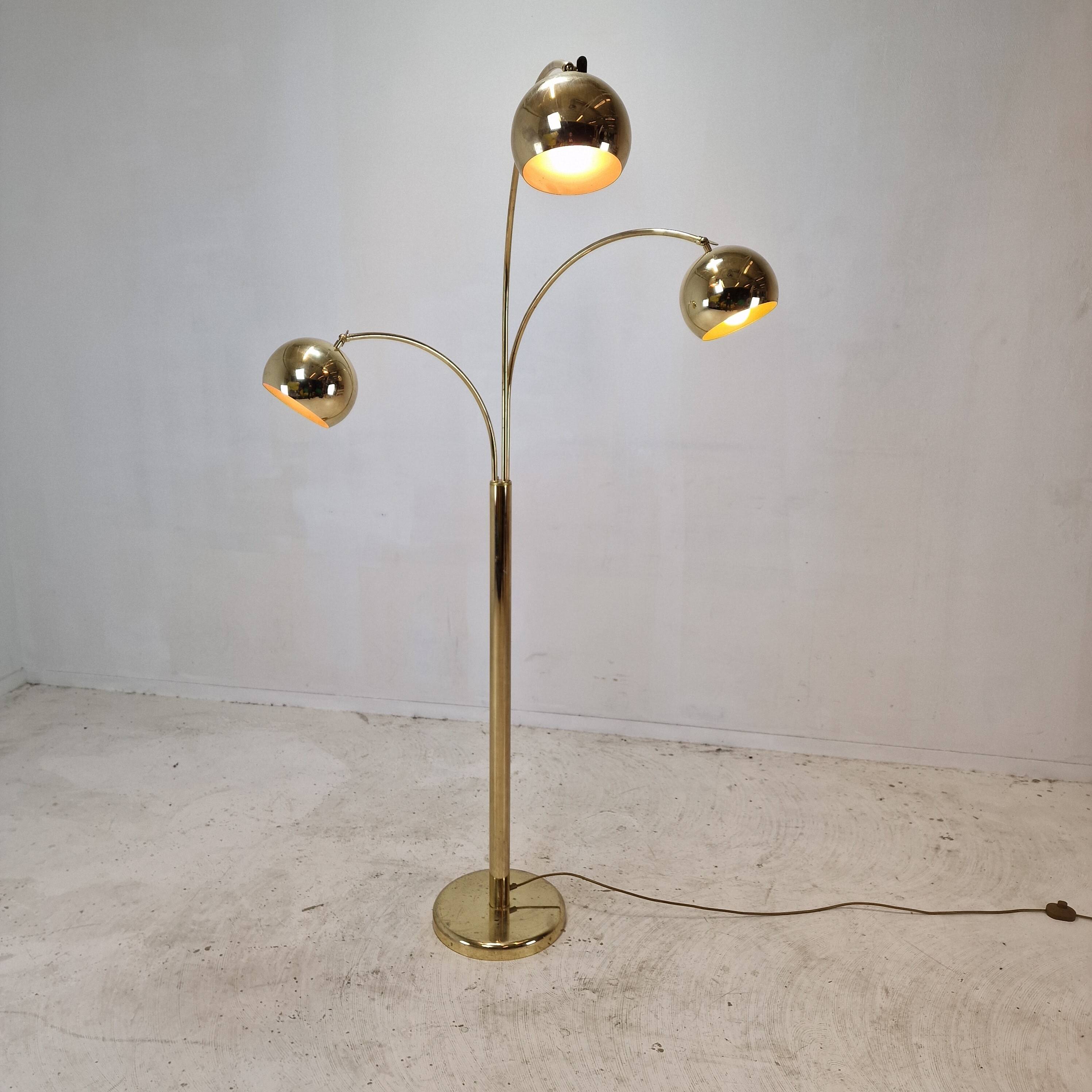 Floor Lamp With Brass, Germany 1970's