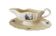 Antique sauce boat in Sarreguemines earthenware.