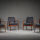 Danish Model 431 armchairs in leather by Arne Vodder for Sibast Møbler, 1960s, set of 4