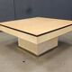 Table basse en peau de chèvre laquée Aldo Tura, années 1960