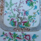 Ancien plat en porcelaine Chine Asie carré bord chantournés