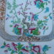 Ancien plat en porcelaine Chine Asie carré bord chantournés