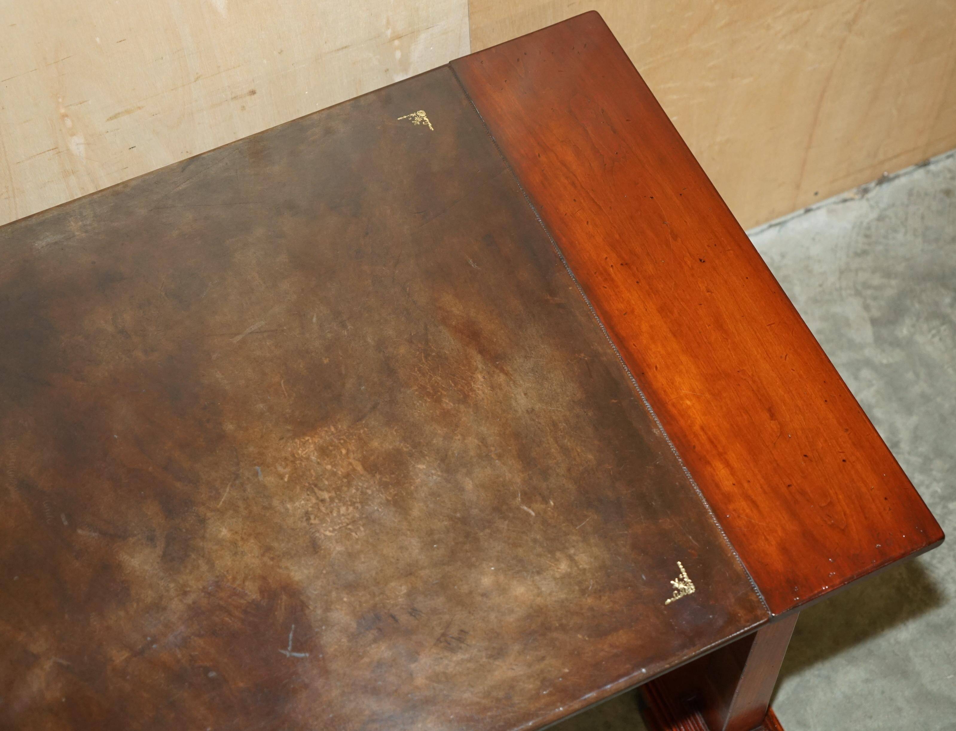 Bureau d'architecte vintage Harrods Kennedy cuir