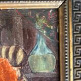 Enamel paint on cement