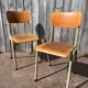 Vintage military chair Tubax in wood and metal, 1960s