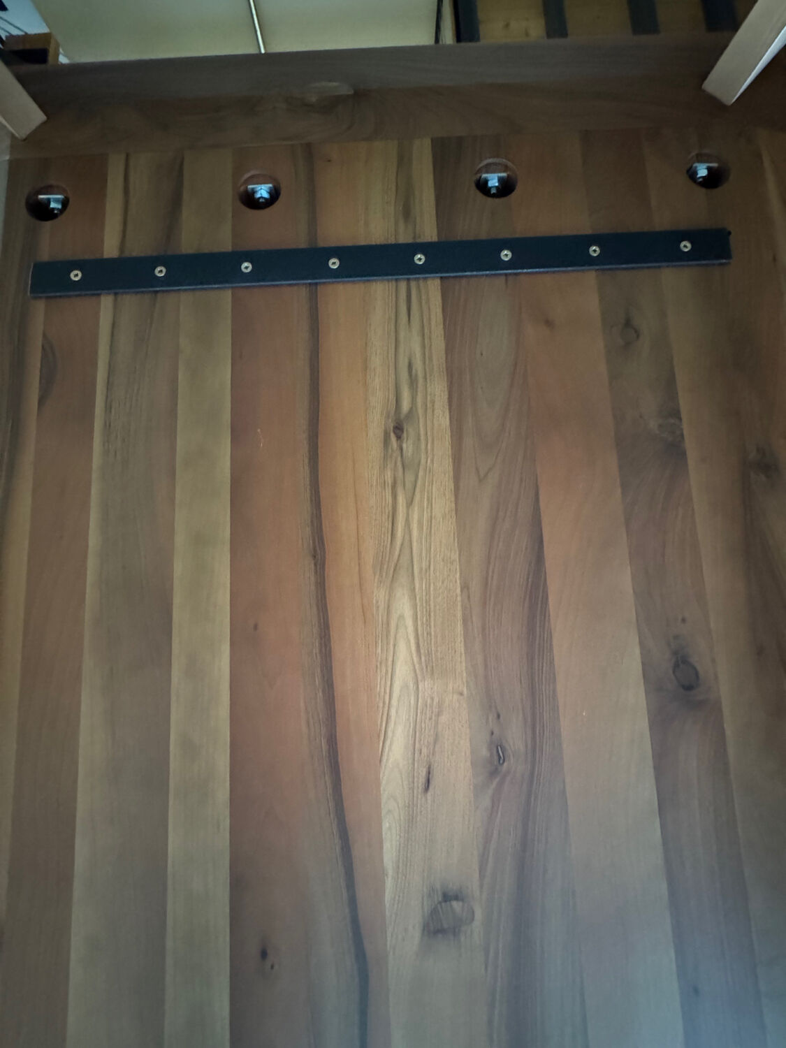 Dining table ligne roset model trapèze in solid walnut with oil finish.