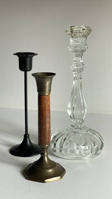 Chic Vintage Bougeoirs Trio