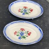 Lot composed of a deep dish and two small serving dishes, Elorn, digoin and sarreguemines model