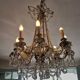 Old large chandelier with baccarat crystal tassels