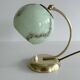 Lampe Art Deco Verre Vert Laiton