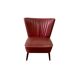 Vintage dark red one-seater cocktail armchair / chair