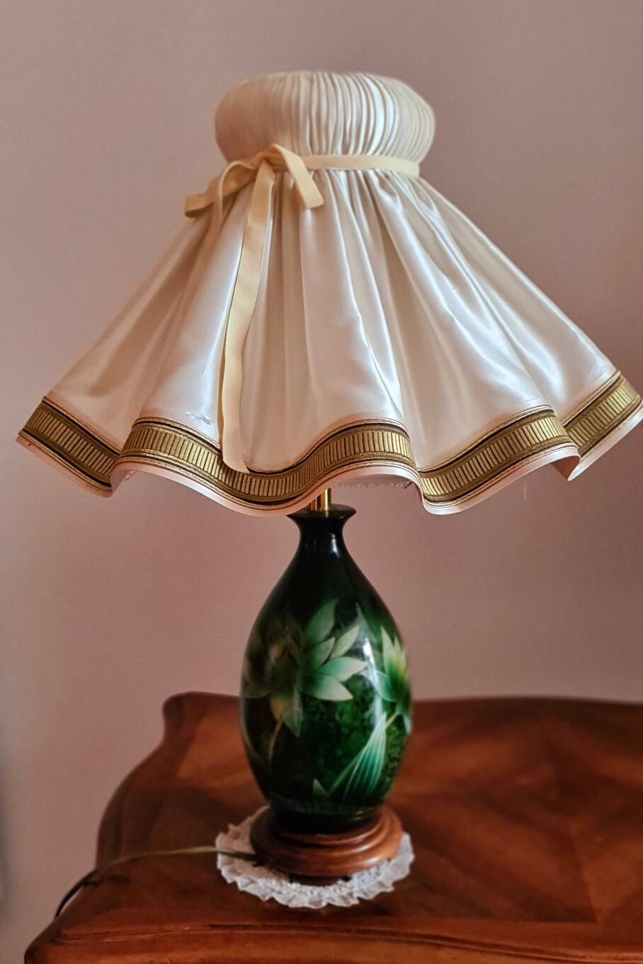 Green lamp signed Louis Drimmer