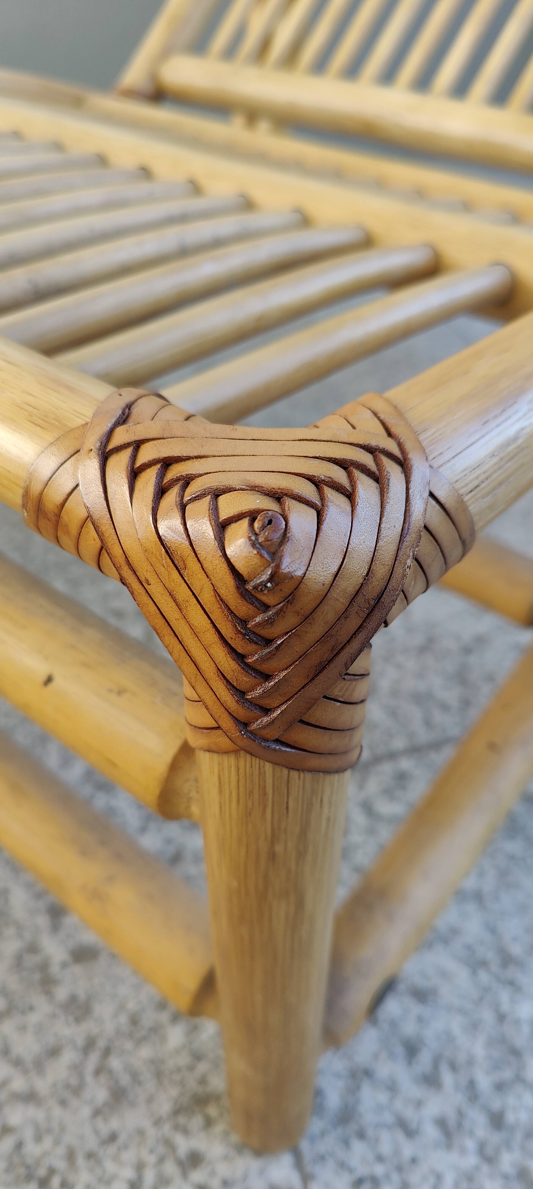 bamboo chair and footstool