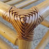 Fauteuil et repose-pieds en bambou