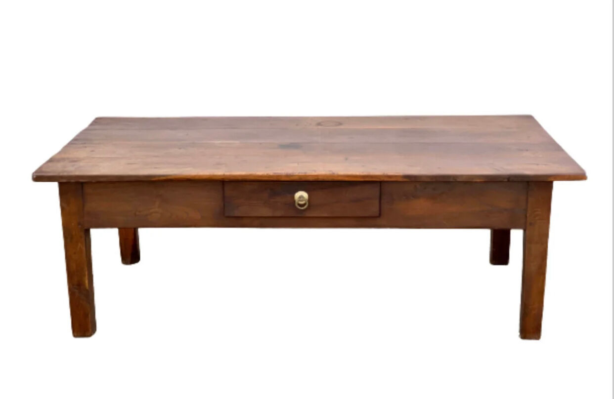 Table basse en teck avec tiroir