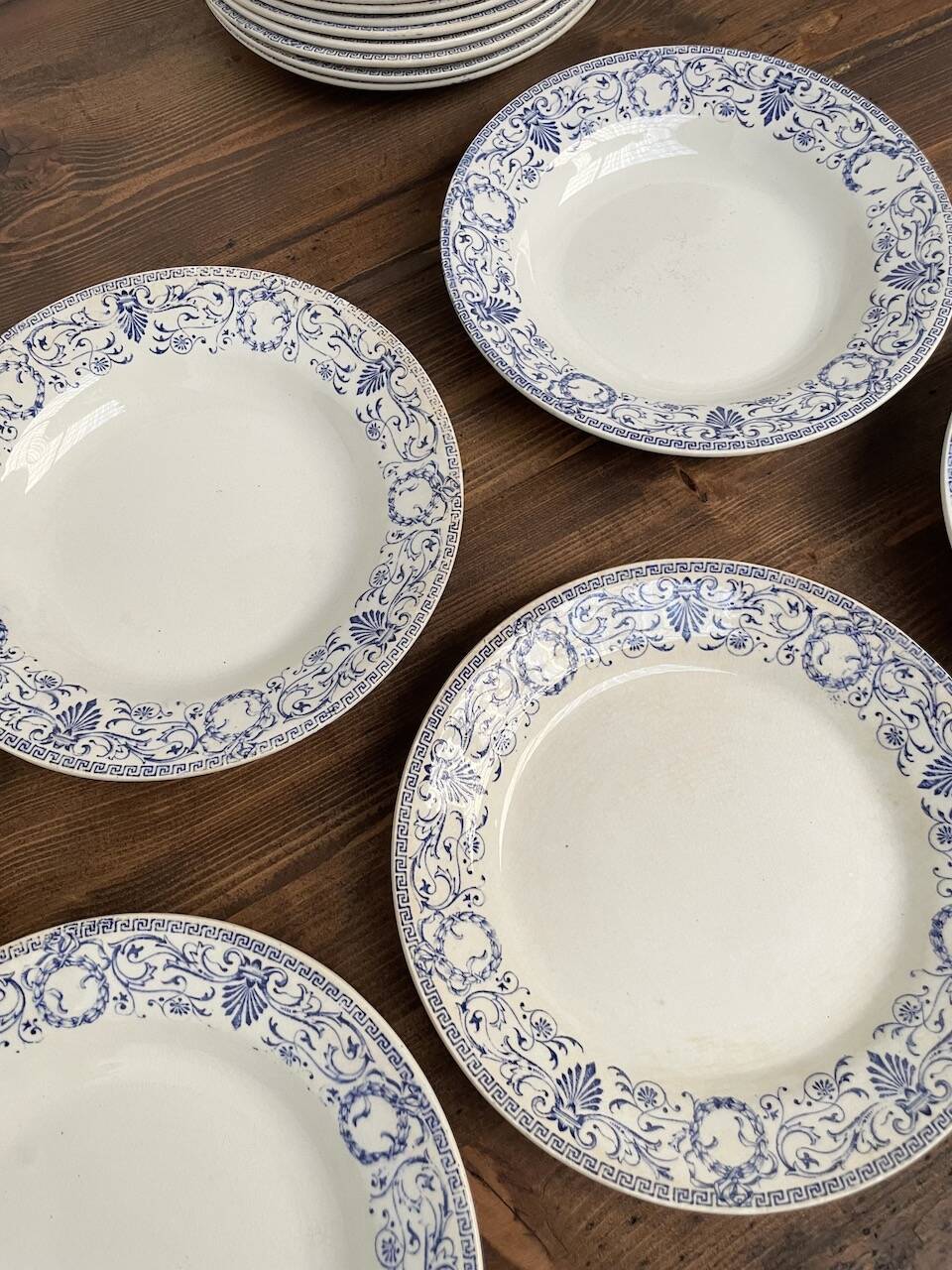 Set of 23 pieces of Marie Louise ironstone service