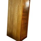 Vintage curtain wardrobe / archive cabinet with file supports