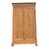 Grande armoire ancienne rénovée en bois massif brut
