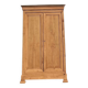 Large antique wardrobe renovated in raw solid wood