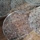 Set of 11 dessert plates in faceted glass