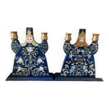 Traditional Russian painted candlesticks