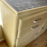 Buffet Mado vintage soft yellow and gray