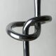 XL knotted candlestick in solid aluminium, Italy, 1980