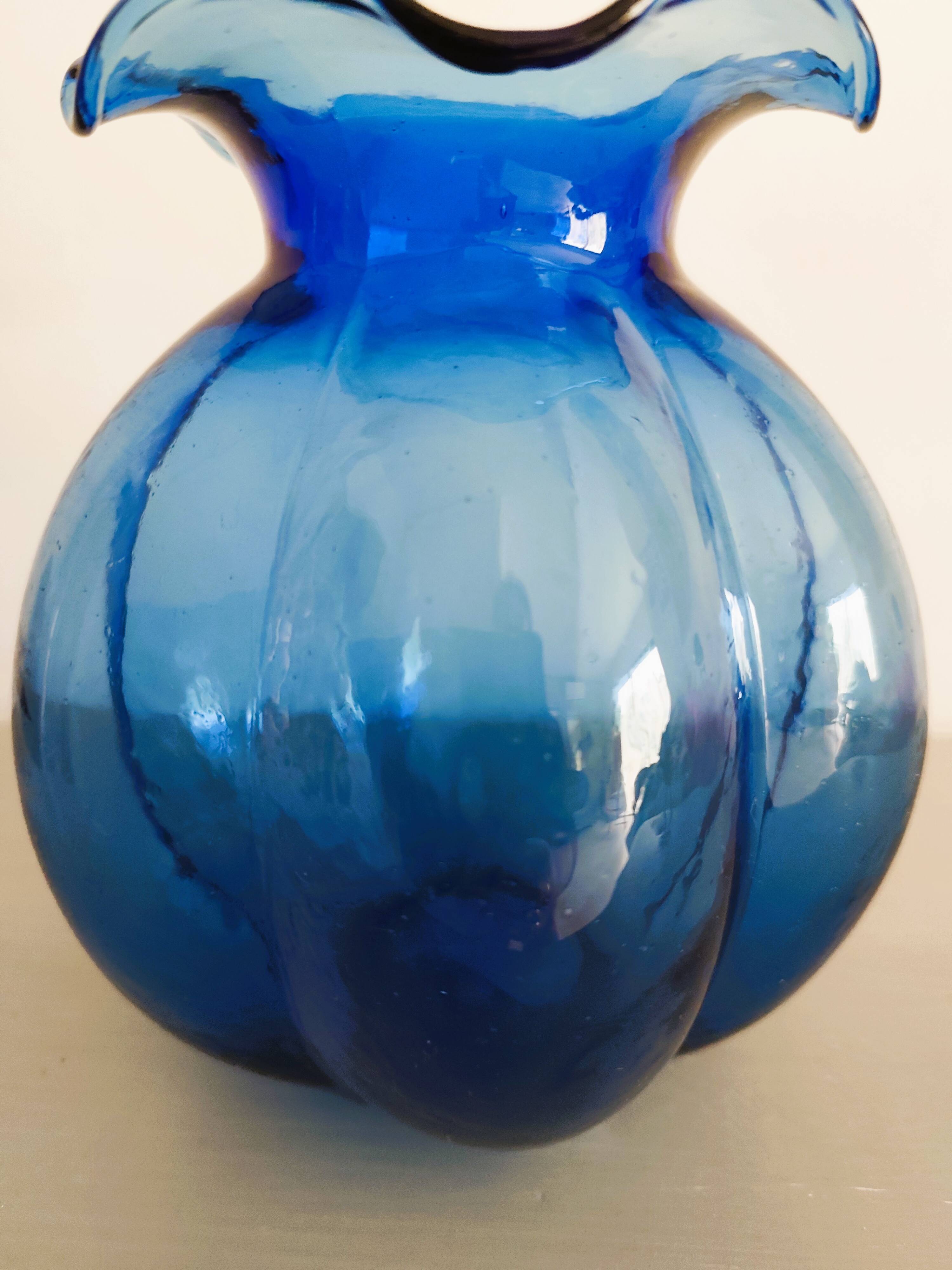 Cobalt blue glass vase