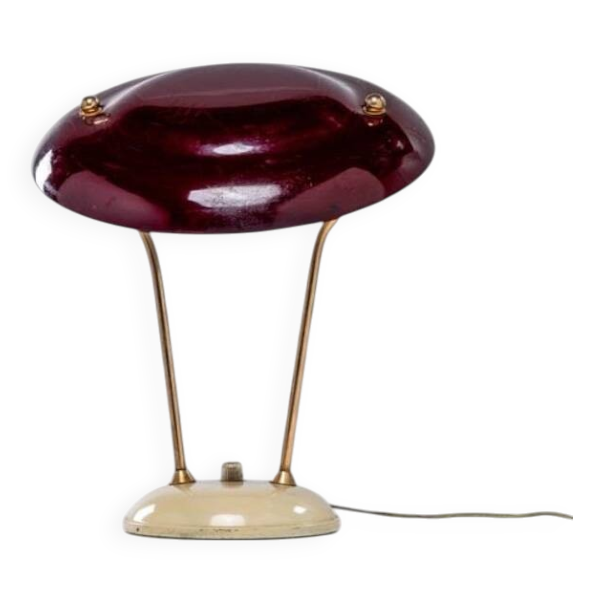 Mid-century brass table / desk lamp, France ca. 1950