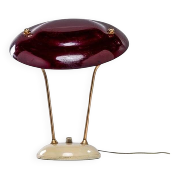 Mid-century brass table / desk lamp, France ca. 1950