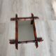 Antique vintage bamboo mirror 50x42cm